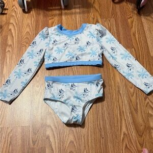 Bluey Kids Long-Sleeve Two-Piece Swim Set